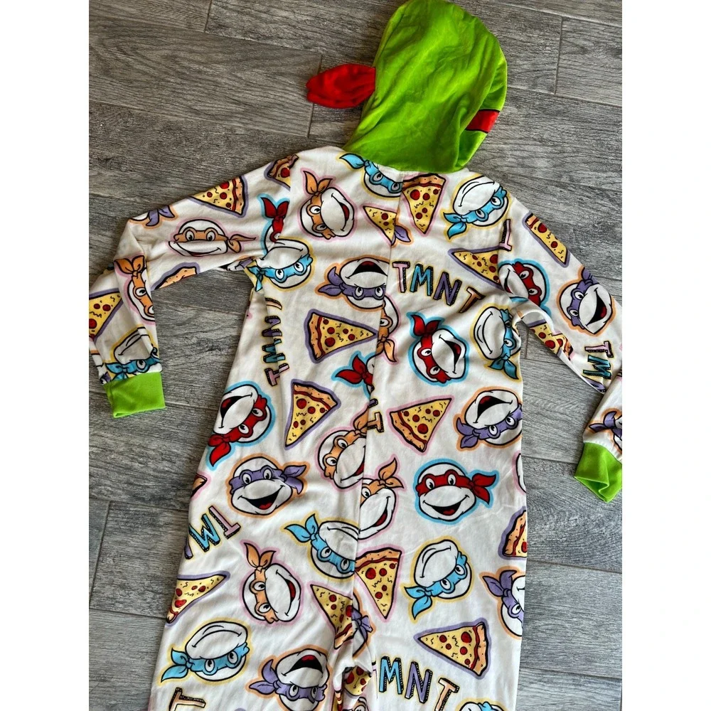 Teenage Mutant Ninja Turtles Pajama Union Suit Hooded Medium‎ 8 10 costume TMNT